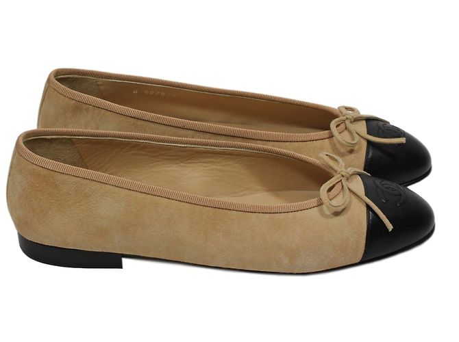 Chanel Bailarinas de gamuza Beige - vista 2