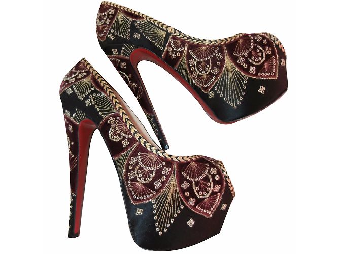 Christian Louboutin Sombrero di altezza 160 Tacchi Multicolore - vista 2