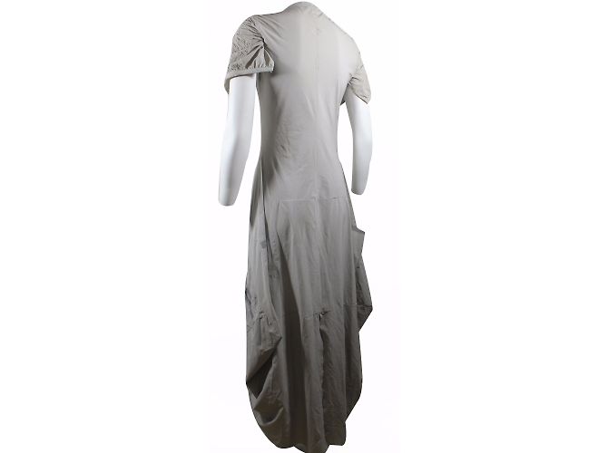 Marithé et François Girbaud Langes Kleid Taupe - Ansicht 2