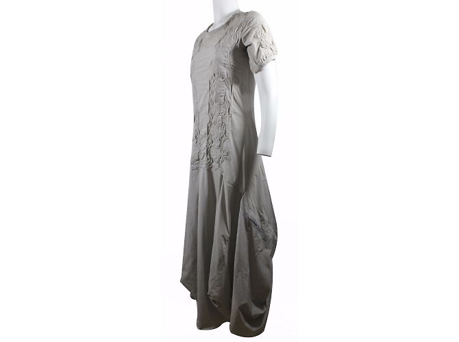 Marithé et François Girbaud Langes Kleid Taupe - Ansicht 3