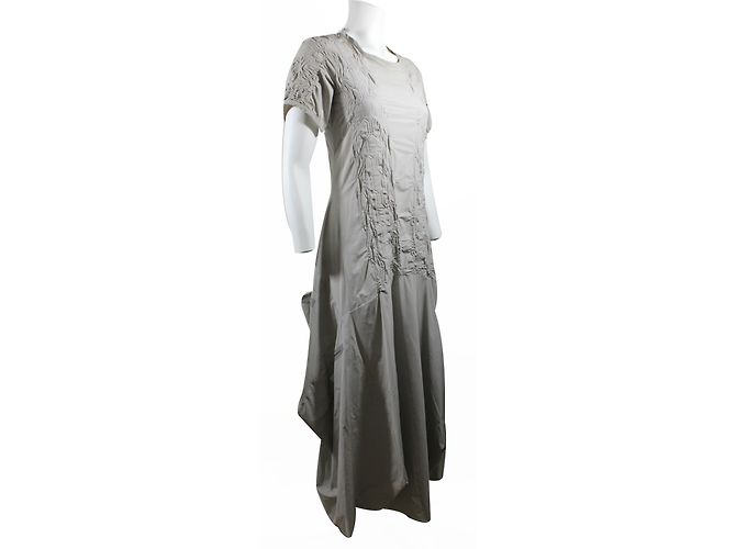 Marithé et François Girbaud Langes Kleid Taupe - Ansicht 5