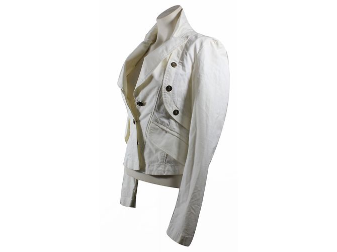Chaqueta Kenzo de algodón crema Crudo - vista 4