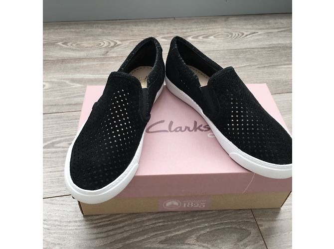 Mocassini Clarks in pelle neri taglia 38 Nero - vista 3