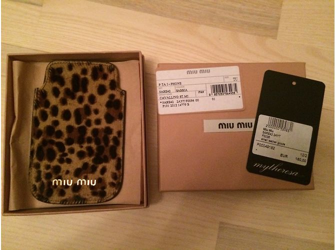Miu Miu iPhone 4/4S Case Leopard Print Leather - view 3