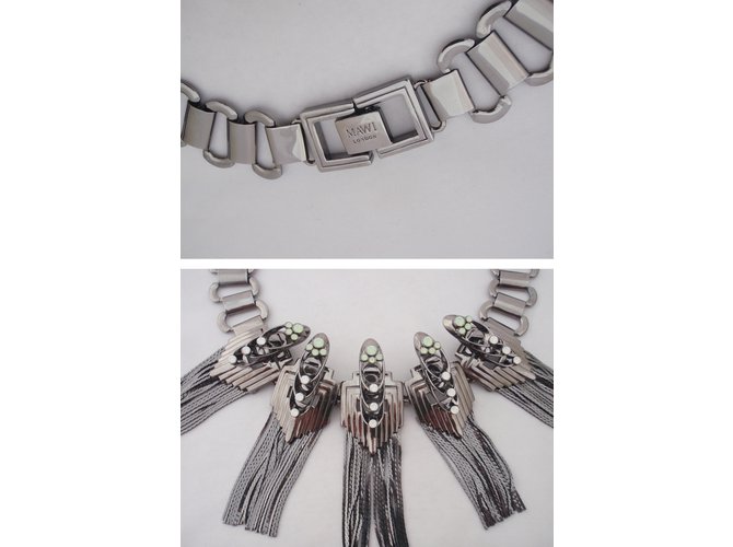 Collana Mawi 'Flapper Fringe' Metallico - vista 3