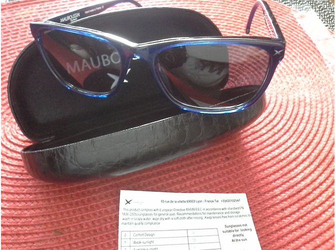 Gafas de sol Mauboussin de acetato azules - vista 3