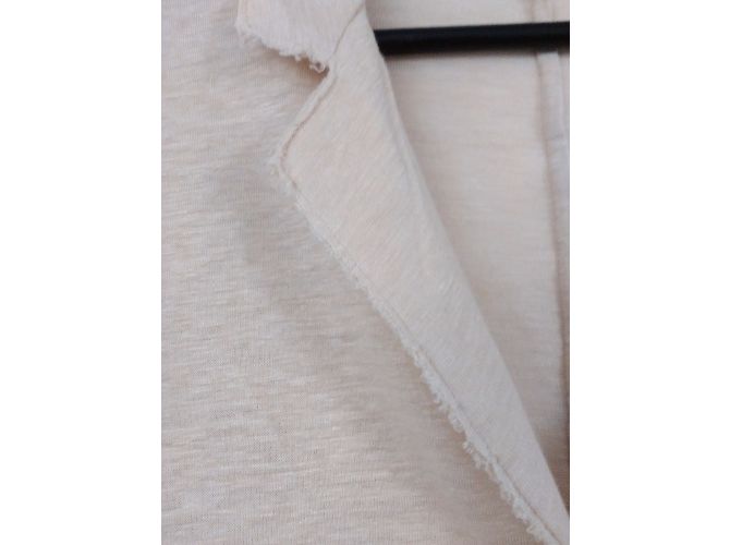 Giacca Majestic in lino e seta beige - vista 2