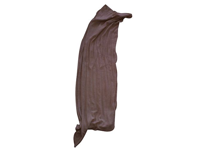 Sciarpa Majestic in lino beige - vista 2