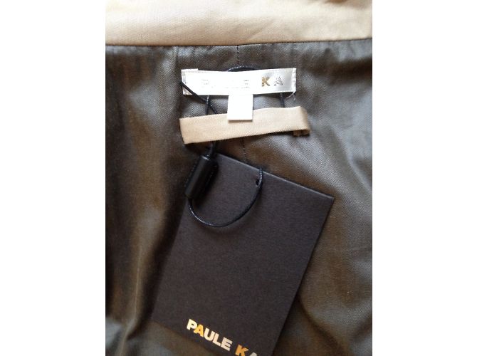 Gabardina Paule Ka Beige de Algodón y Seda Multicolor - vista 6