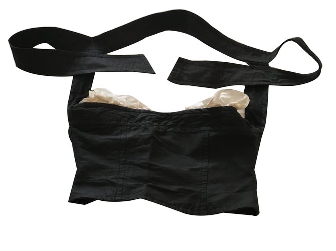 Top in cotone Dsquared2 bianco e nero - vista 2