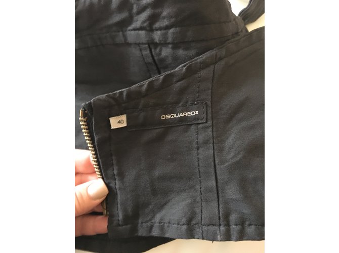 Top in cotone Dsquared2 bianco e nero - vista 6