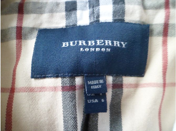 Burberry London Jacke Weiß Baumwolle - Ansicht 4