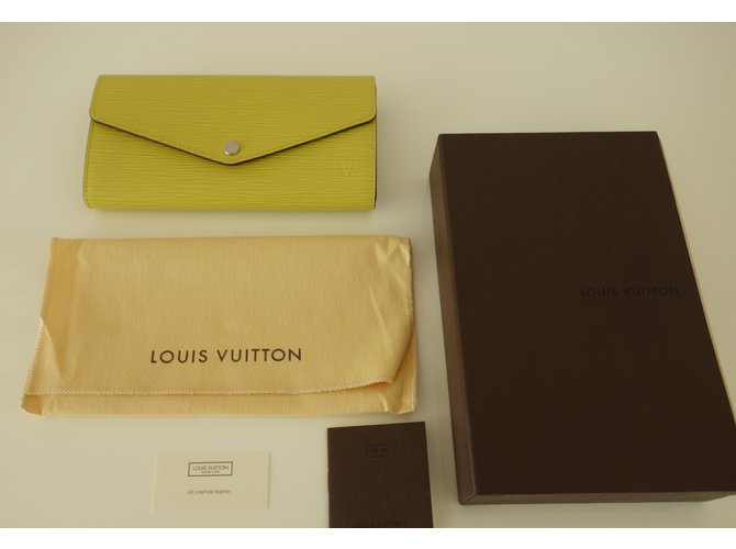Sarah Louis Vuitton Geldbörsen Gelb - Ansicht 3