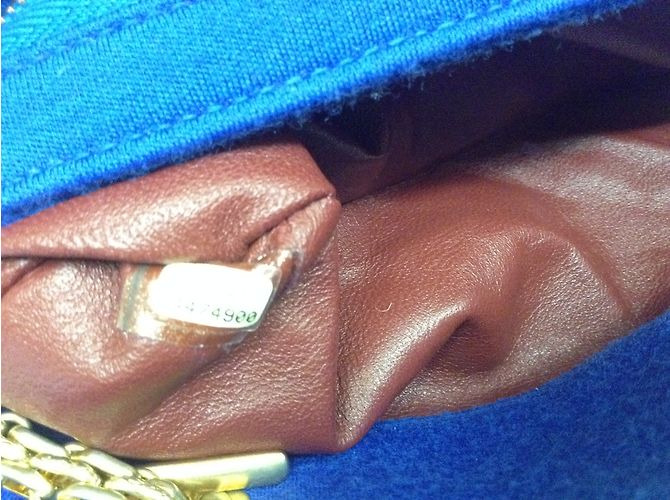 Borsa a mano Mademoiselle Chanel Blu Jersey - vista 6
