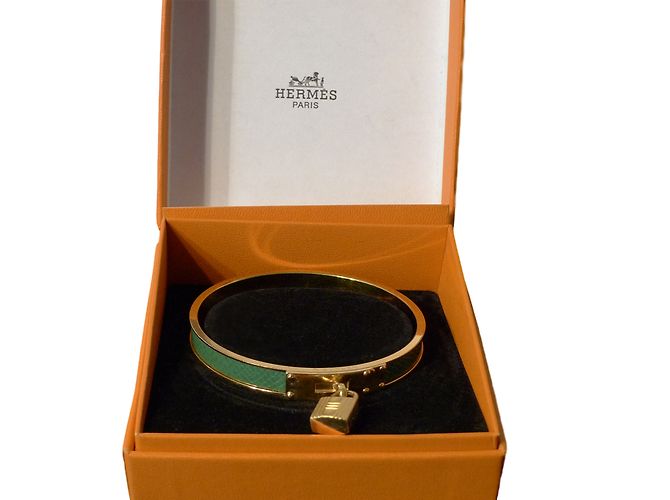 Bracciale Kelly Hermès vintage D'oro - vista 2