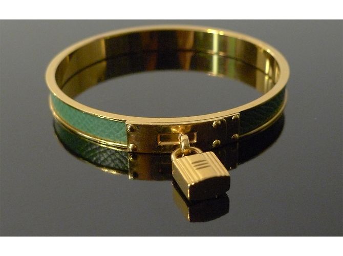 Bracciale Kelly Hermès vintage D'oro - vista 5