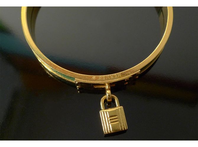 Bracciale Kelly Hermès vintage D'oro - vista 6