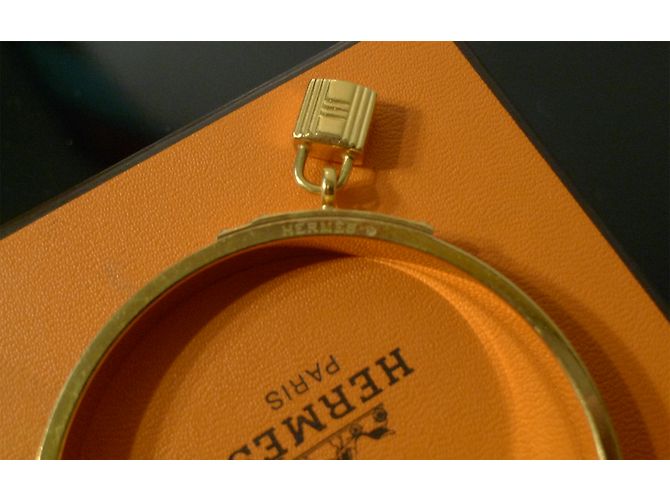 Bracciale Kelly Hermès vintage D'oro - vista 7