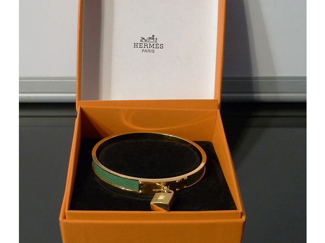 Bracciale Kelly Hermès vintage D'oro - vista 8