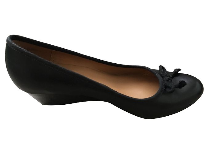 Sandali con zeppa Clarks in pelle nera taglia 38 Nero - vista 2
