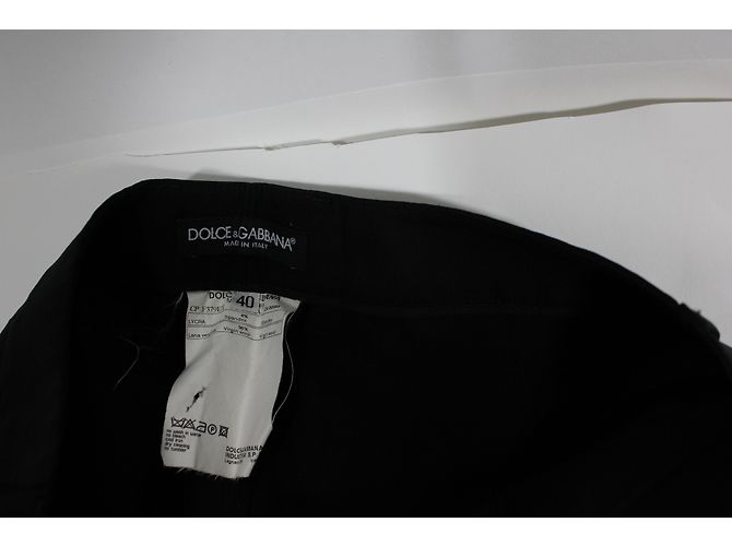 Pantalones Dolce & Gabbana de lana negros corte recto - vista 6
