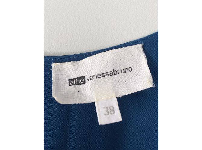Vestido de seda Vanessa Bruno Athe Azul - vista 3