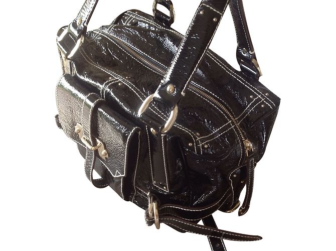 Borsa Luella in vernice nera Nero - vista 2