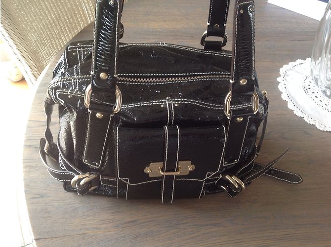 Borsa Luella in vernice nera Nero - vista 3