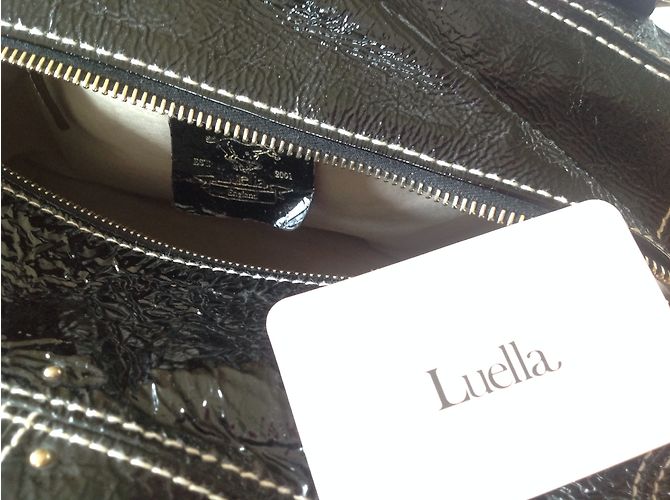 Borsa Luella in vernice nera Nero - vista 5