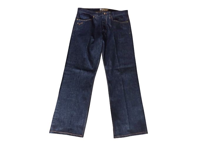 Jeans Yves Saint Laurent Blu Taglio Retto - vista 2
