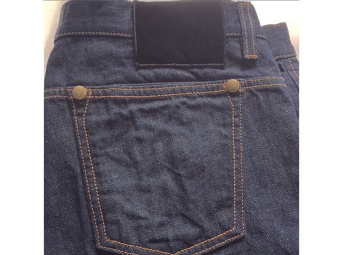 Jeans Yves Saint Laurent Blu Taglio Retto - vista 3