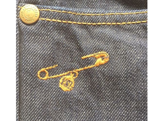 Jeans Yves Saint Laurent Blu Taglio Retto - vista 5