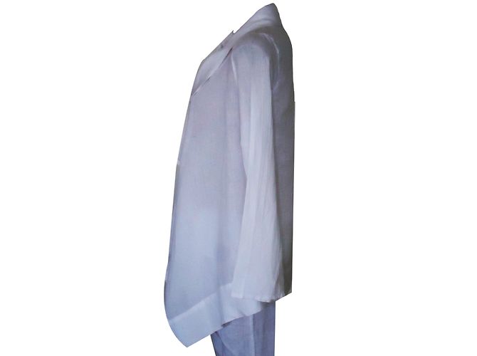 La Fée Maraboutée Pantalones de lino blanco - vista 2