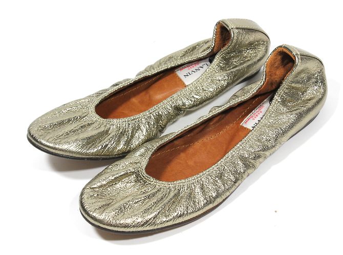 Lanvin Ballerinas aus Leder Kupfer Hellgold - Ansicht 4
