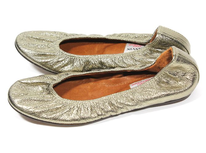 Lanvin Ballerinas aus Leder Kupfer Hellgold - Ansicht 5