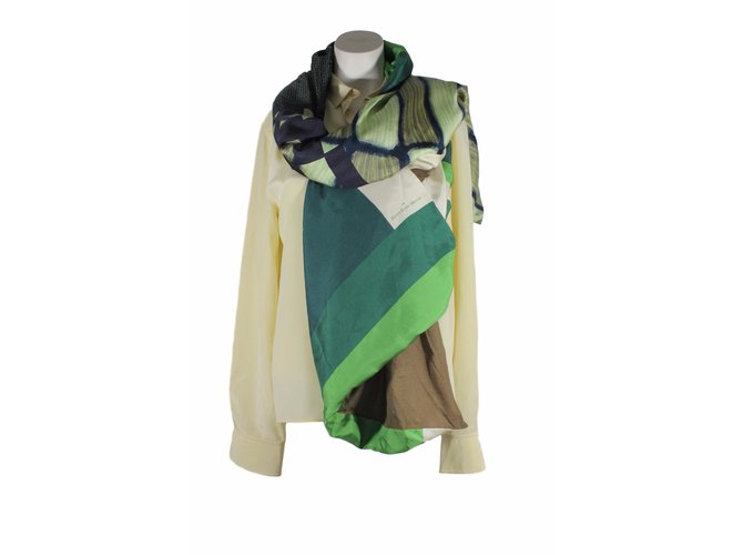 Pierre Louis Mascia Sciarpa Marrone Verde - vista 2