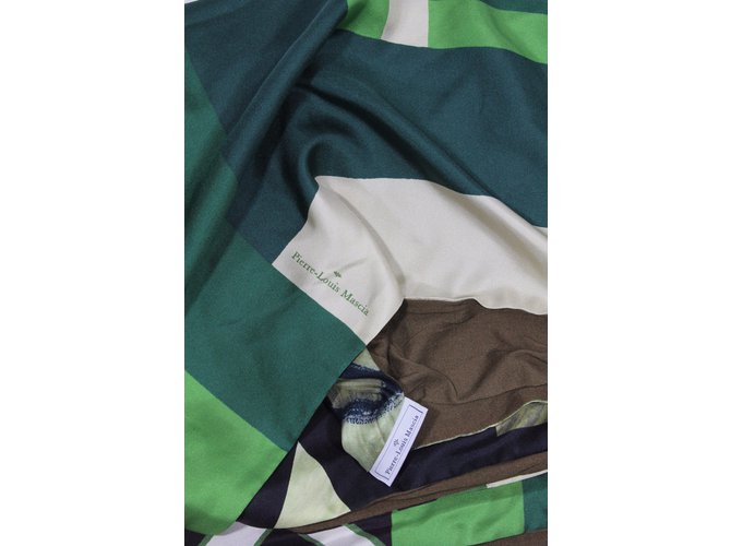 Pierre Louis Mascia Sciarpa Marrone Verde - vista 4