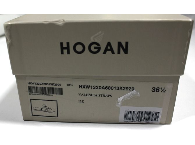 Sandalias planas Hogan Valencia piel negro oro y plata Dorado - vista 7