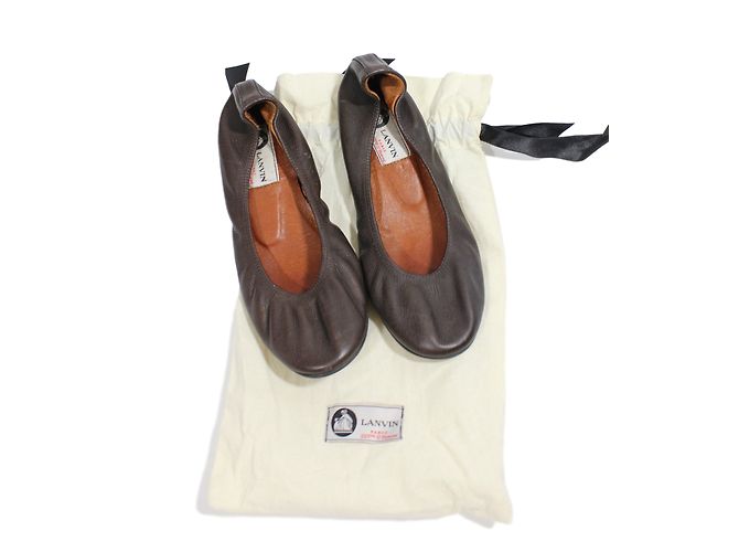 Lanvin Ballerinas aus Leder Braun Größe 35 - Ansicht 7