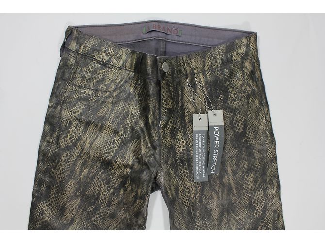 J Brand Jeggings Python Print Gold und Braun - Ansicht 3