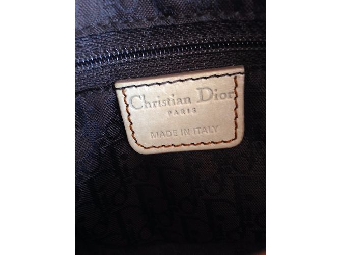 Dior Gaucho in pelle beige con hardware argento - vista 11