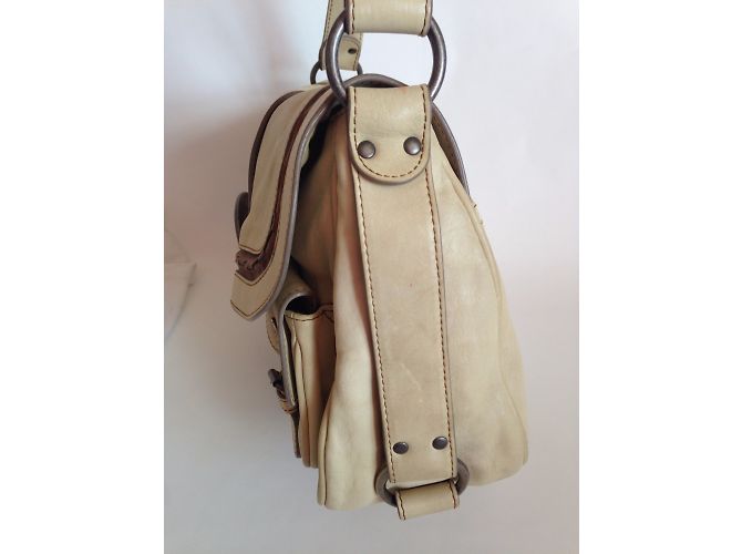 Dior Gaucho in pelle beige con hardware argento - vista 4