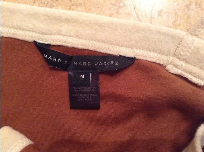 Vestido Marc by Marc Jacobs Marrón y Crema de Algodón M Castaño - vista 3