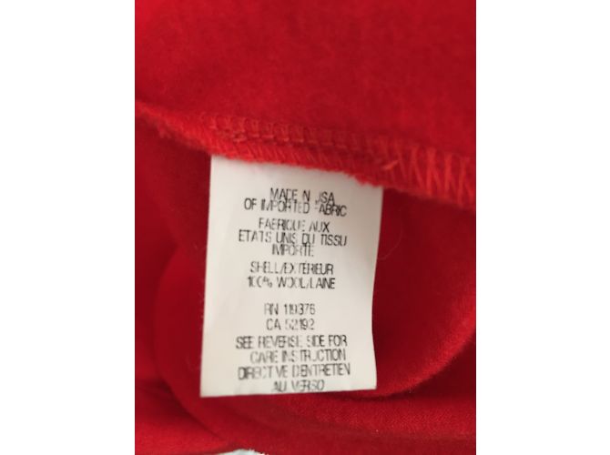 Helmut lang cowl neck drapped light wool Top in red - view 7