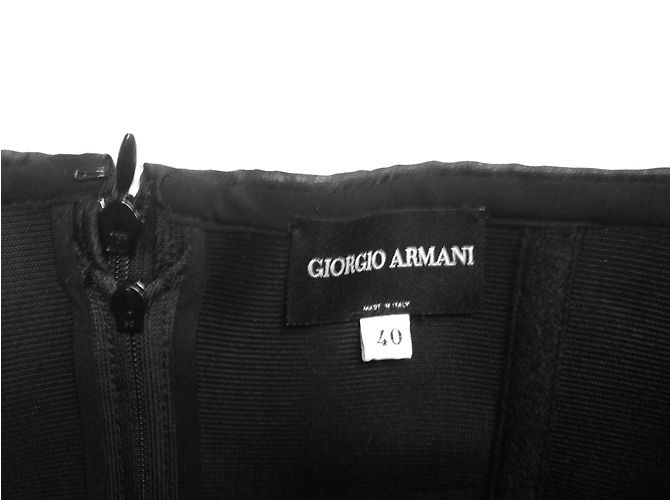 Vestido de seda Giorgio Armani com estampa de bolinhas e bustier Multicor - vista 5