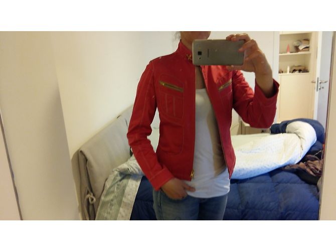 Chaqueta corta Fay Coral de algodón M - vista 4