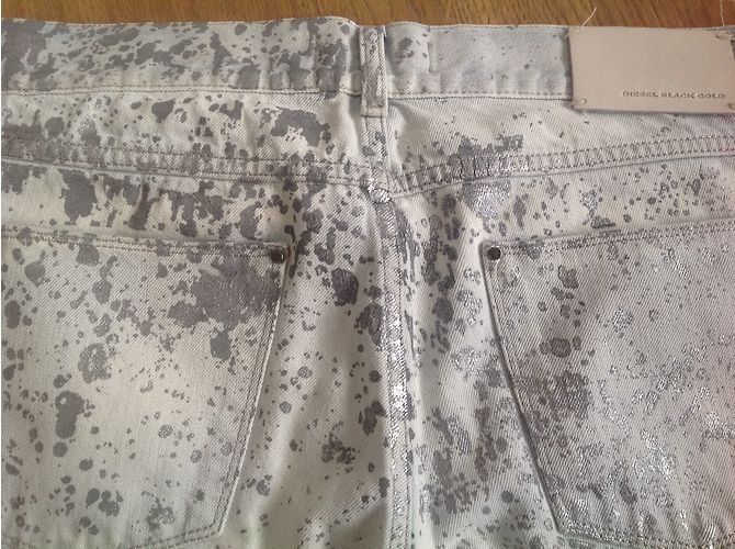 Diesel Black Gold Jeans Hellblau Gerade Schnitt Gr. 28 - Ansicht 3