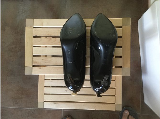 Sapatos de salto Louis Vuitton em verniz preto 39,5 - vista 4