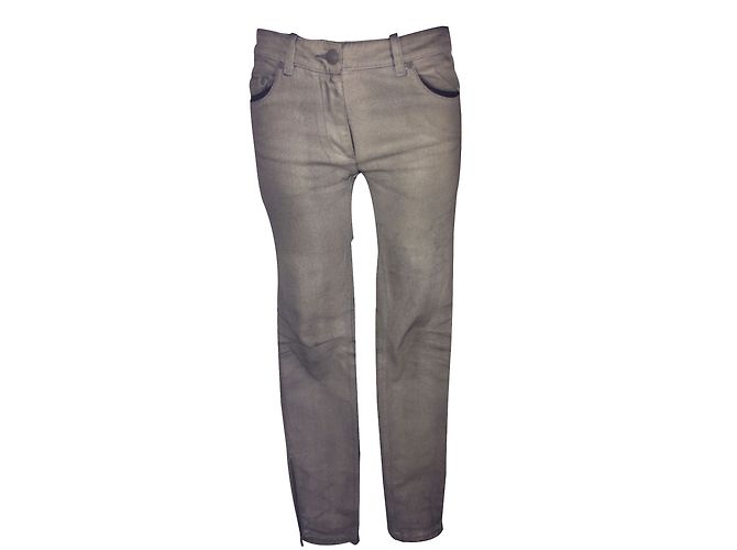 Vaqueros Balenciaga de denim gris encerado - vista 3