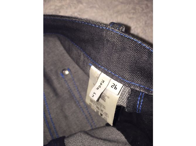 Vaqueros Balenciaga de denim gris encerado - vista 6